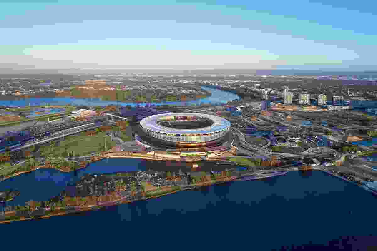 The stadium and its surrounding precinct sit to the east of Perth’s CBD and are flanked on three sides by the Swan River.