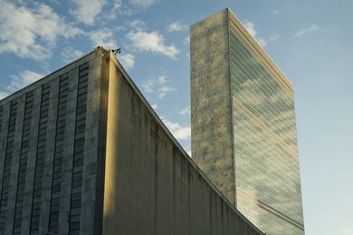 UN Secretariat building by Oscar Niemeyer, Le Corbusier, Wallace Harrison, and others.