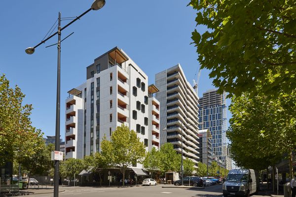 Forte in Victoria Harbour, Melbourne, designed and constructed by Lendlease. It is Australia’s first timber high-rise apartment building.