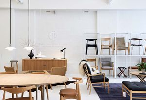 The renovated showroom, designed by Design Office, features distinct branded areas.