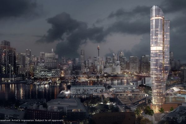 The proposed Ritz-Carlton hotel and residential tower designed by FJMT features an organic, sculptural form.