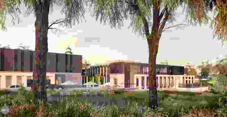 The proposed Bendigo mosque designed by GKA Architects will be a "non-monumental" building set in a valley.