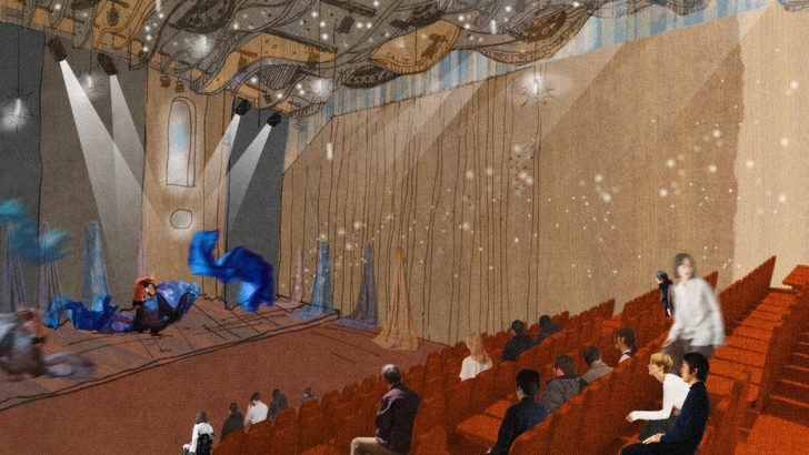 The newly unveiled vision from Grieve Gillett Architects revitalises existing theatre spaces while introducing flexible environments for working, gatherings, exhibitions and events.