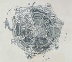 Robin Boyd’s sketch plan for the 1972 World Exposition, including a model suburb that would be “an idealistic projection of Australia’s suburban way of life”.