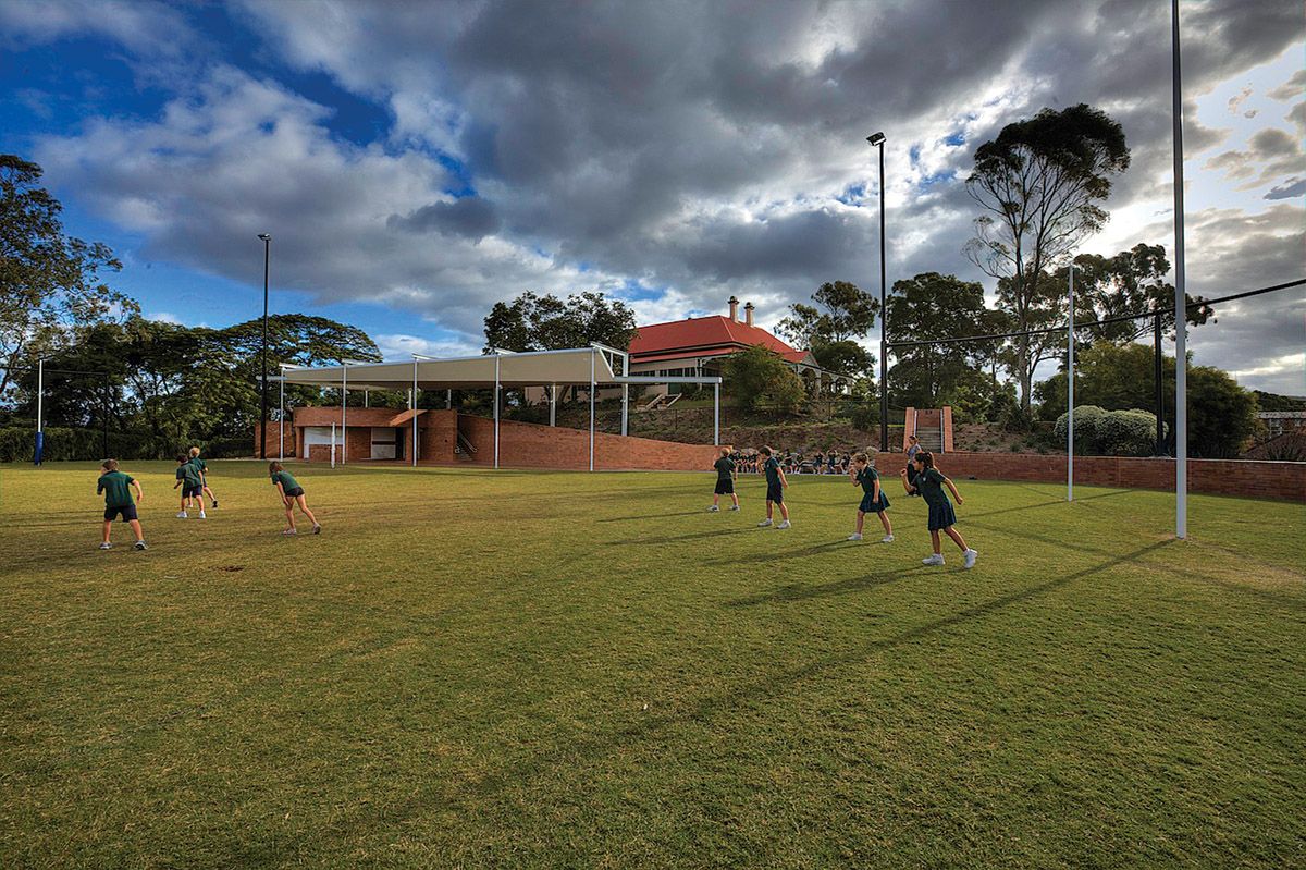 St Ignatius Primary School pavilion and field ArchitectureAu