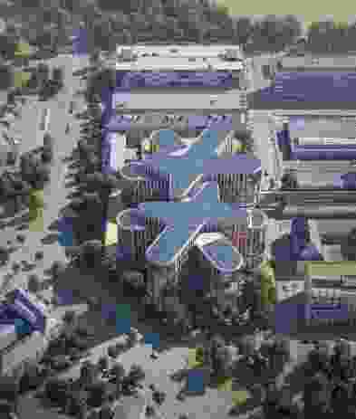 The Children’s Hospital has been designed in the shape of two hands.