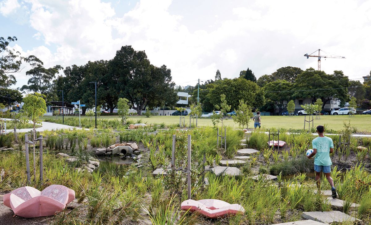 Restoration and connection Hanlon Park/Bur’uda Waterway Rejuvenation Landscape Australia