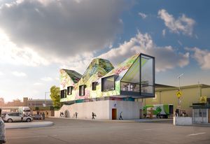 The proposed new cooking school at Sydney Markets in Flemington designed by Durbach Block Jaggers.