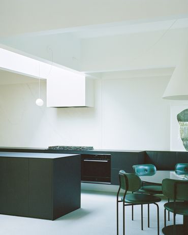 Skylights are used to maximize access to natural light.