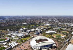 Indicative image of the redeveloped Stadium Australia by Cox Architecture.