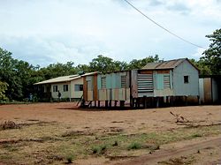 Old and new houses at Mapoon. Residents once owned their own homes here. World Vision is now working with residents to make ownership a reality once again.