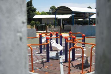 The all-access carousel has seats and wheelchair clips and is set level with the ground for ease of access.