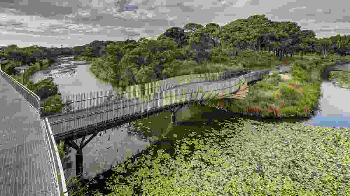 Bara Bridge at Kensington Pond, Centennial Parklands by Sam Crawford Architects.