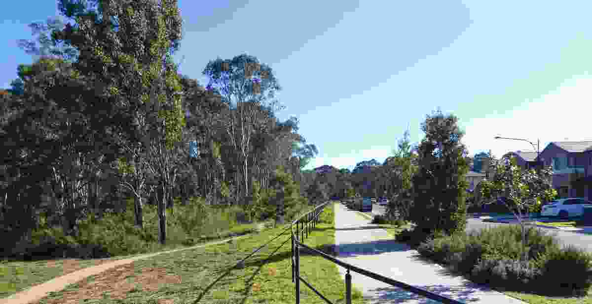 The Bungarribee Estate residential area, which abuts the Cumberland Plain Woodland in south-west Sydney.