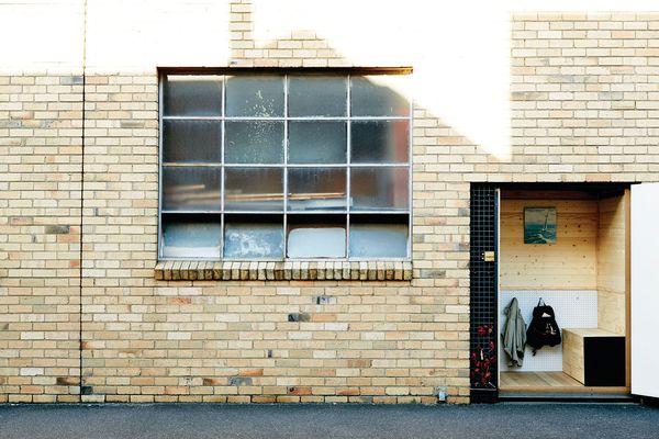 The Streetbox is housed within an unused doorway of an industrial building in Melbourne’s Abbotsford.