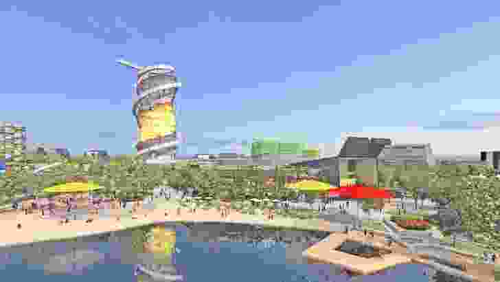 Lakeside view of the proposed Gold Coast Cultural Precinct.