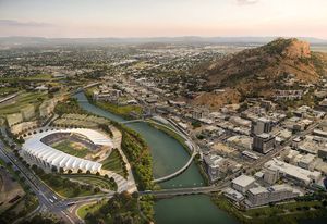 The winning design for North Queensland Stadium by Cox Architecture and 9Point9 Architects, to be built in Townsville.