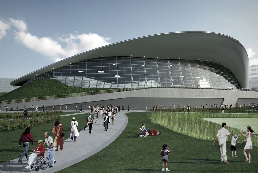 Zaha Hadid Architects' design for the London Aquatics Centre.