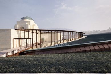 Proposed glazed link addition to the Australian War Memorial in Canberra by Cox Architecture.