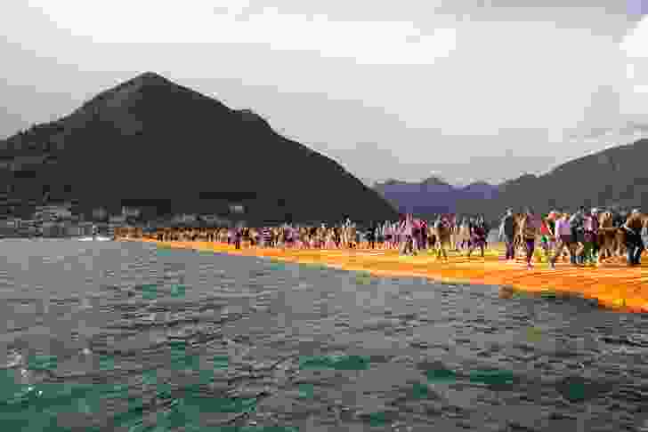 The Floating Piers by Christo and Jeanne-Claude, Lake Iseo, Italy, 2014-16.