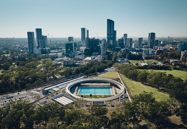 Parramatta Aquatic Centre by Grimshaw, Andrew Burges Architects and McGregor Coxall.
