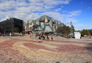 Federation Square designed by Lab Architecture Studio and Bates Smart, completed in 2002.