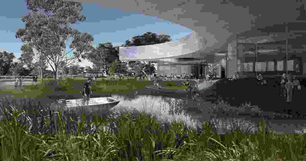 Shortlisted proposal for Shepparton Art Museum by Kerstin Thompson Architects.