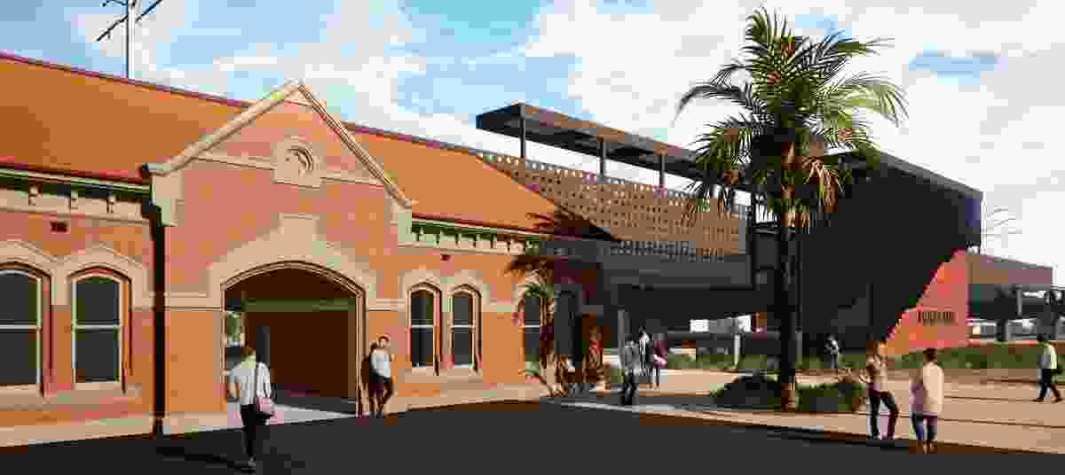 Proposed Moreland railway station by Wood Marsh.