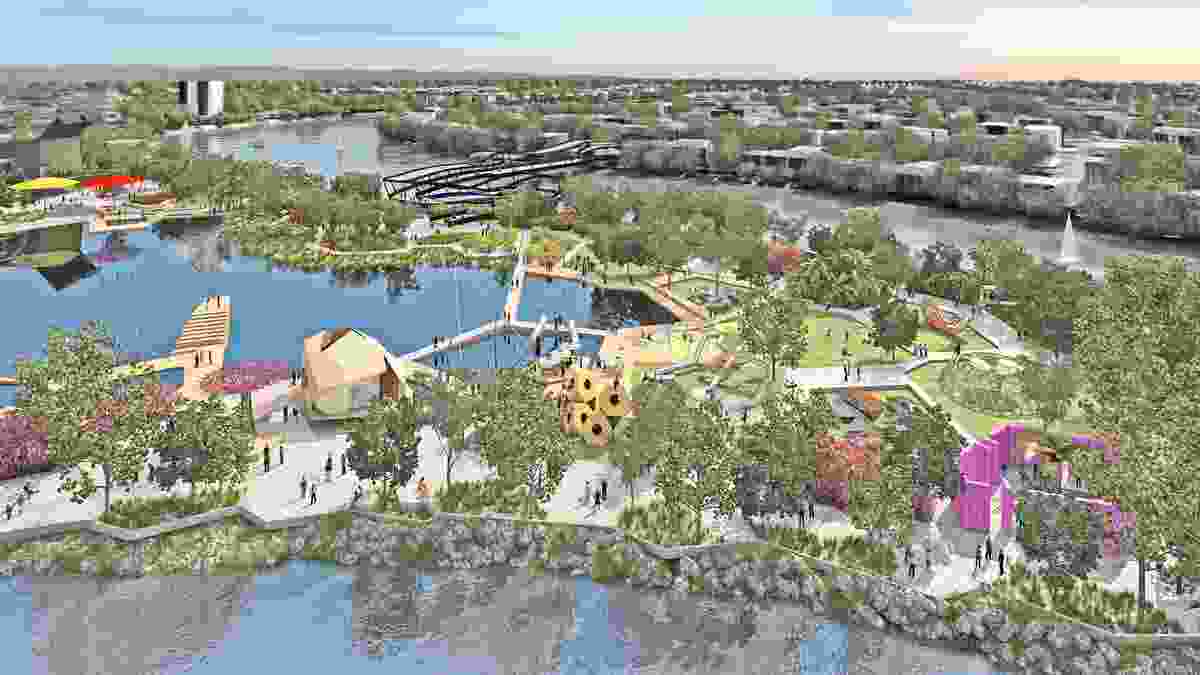 The proposed lakeside playground.
