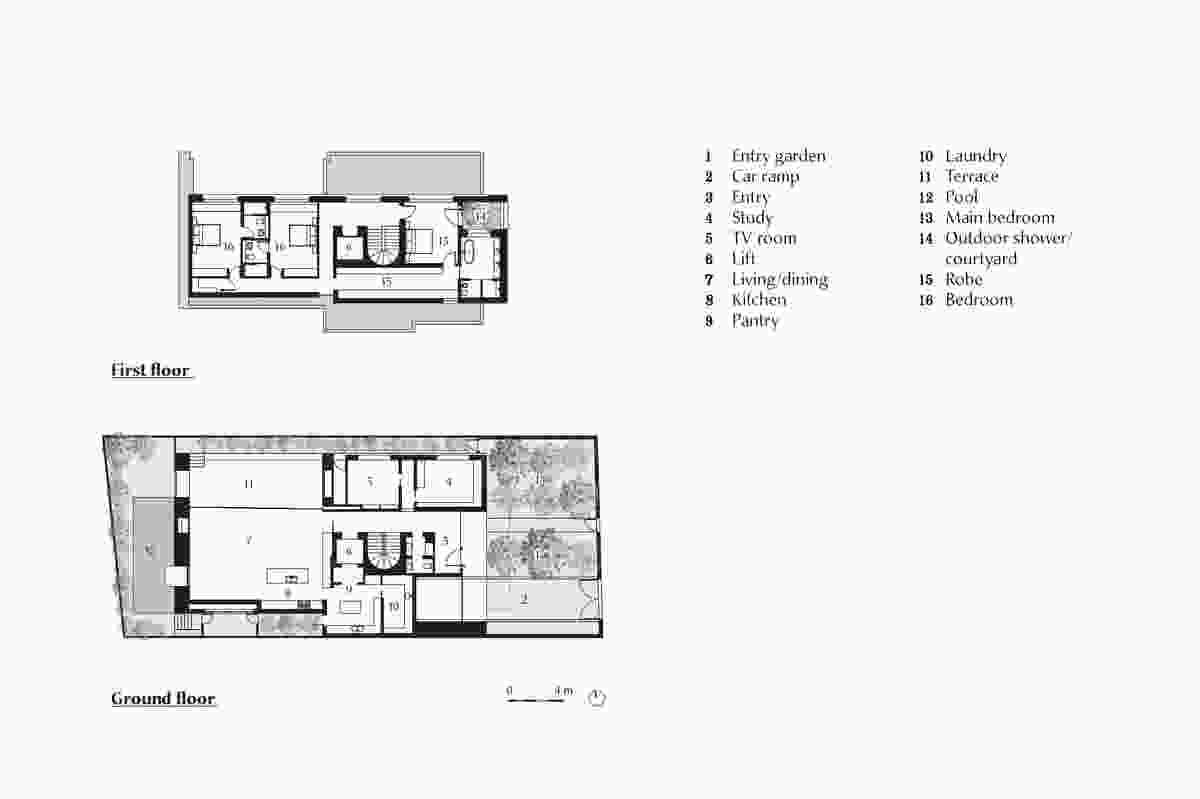 Plan of Armadale Residence by B.E Architecture.