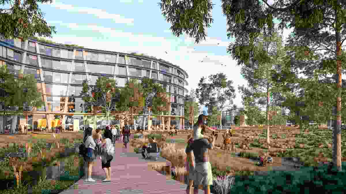 The blue-green infrastructure framework retains and enhances the landscape at the proposed Western Sydney Aerotropolis.