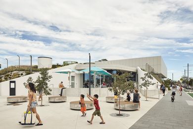 Gunyama Park Aquatic and Recreation Centre by Andrew Burges Architects and Grimshaw with TCL in collaboration with the City of Sydney.