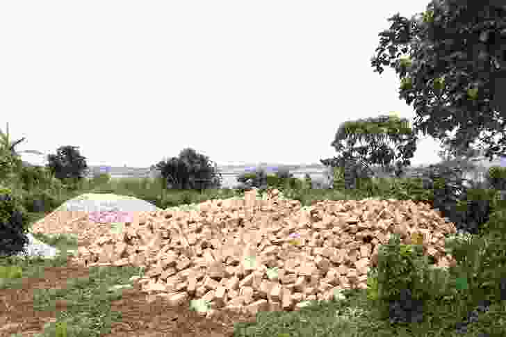 The construction site of Buvi Lodge, Entebbe, Uganda.