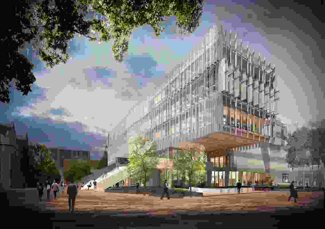The winning design for University of Melbourne's architecture building by John Wardle Architects and NADAA Architecture.