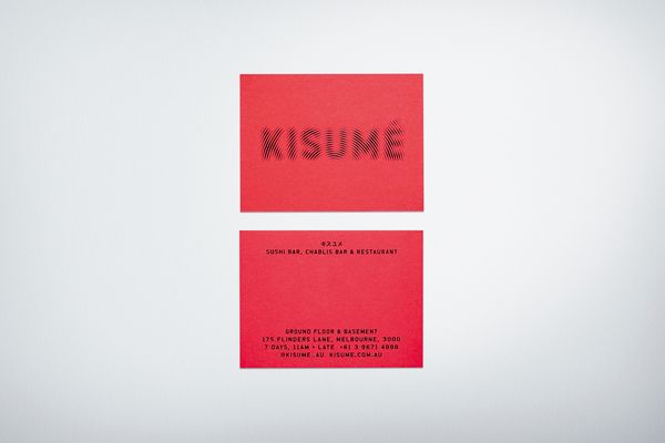 Kisume (Melbourne, Victoria) — Fabio Ongarato Design