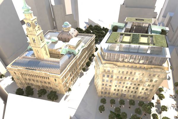 The proposed redevelopment of Sydney's historic sandstone buildings in Bridge Street, designed by Make.