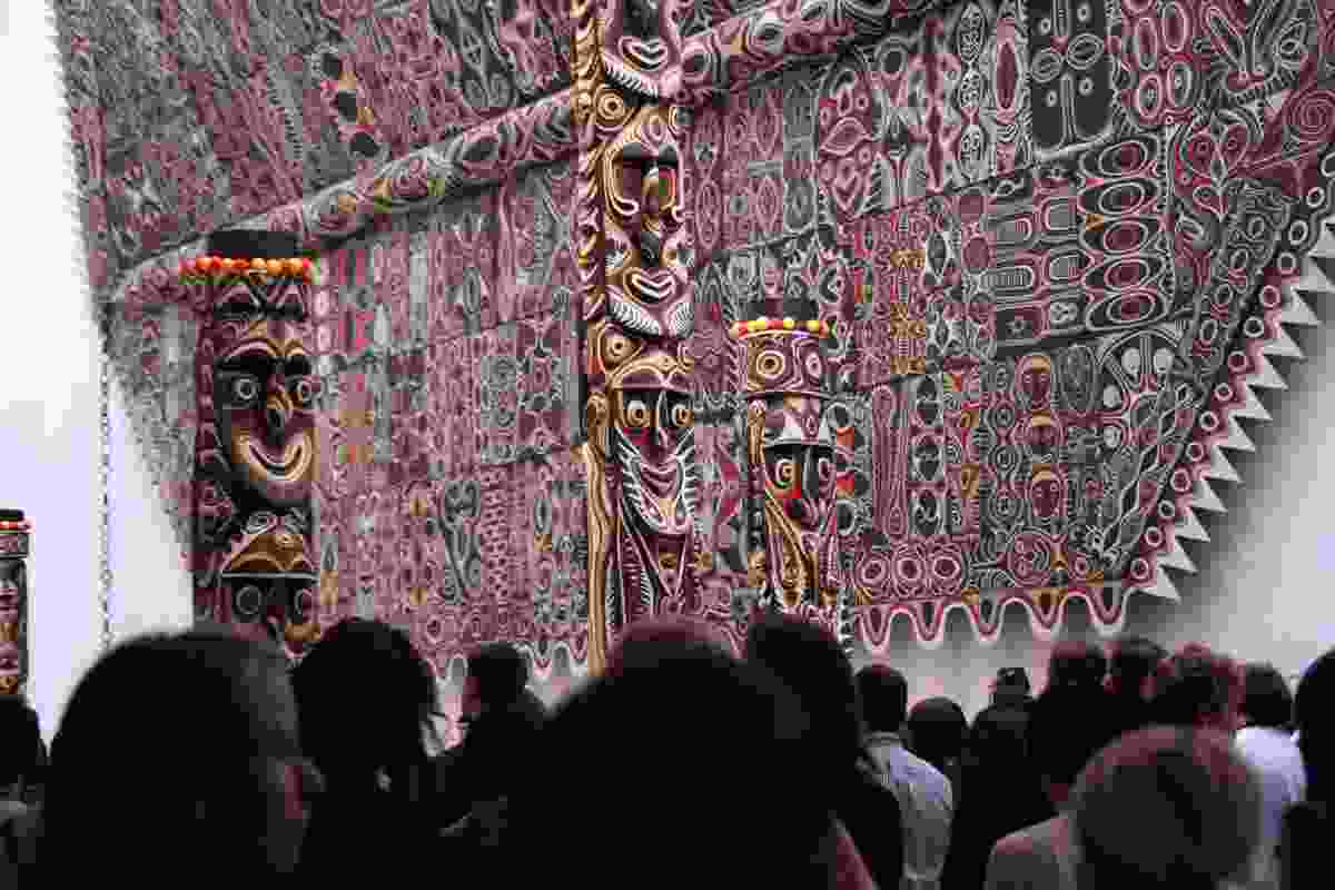 Kwomo Arts large-scale structure based on the customary kowomb or Spirit House.