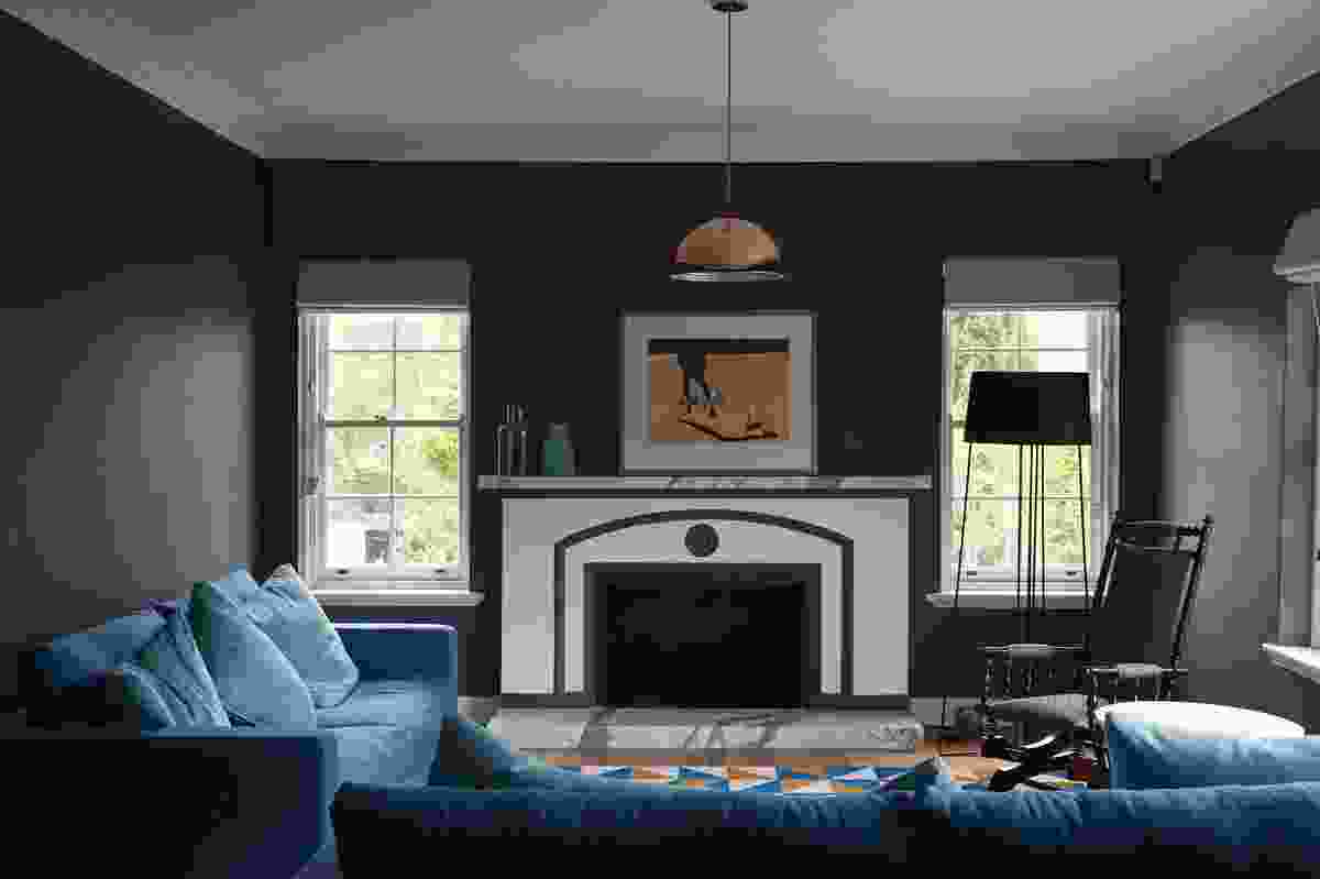 The formal living room was refreshed and retained in the front part of the house. 