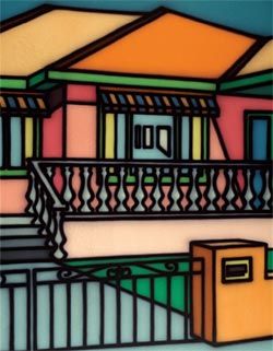 Howard Arkley, Theatrical Facade, 1996. Parliament House Collection, Canberra.