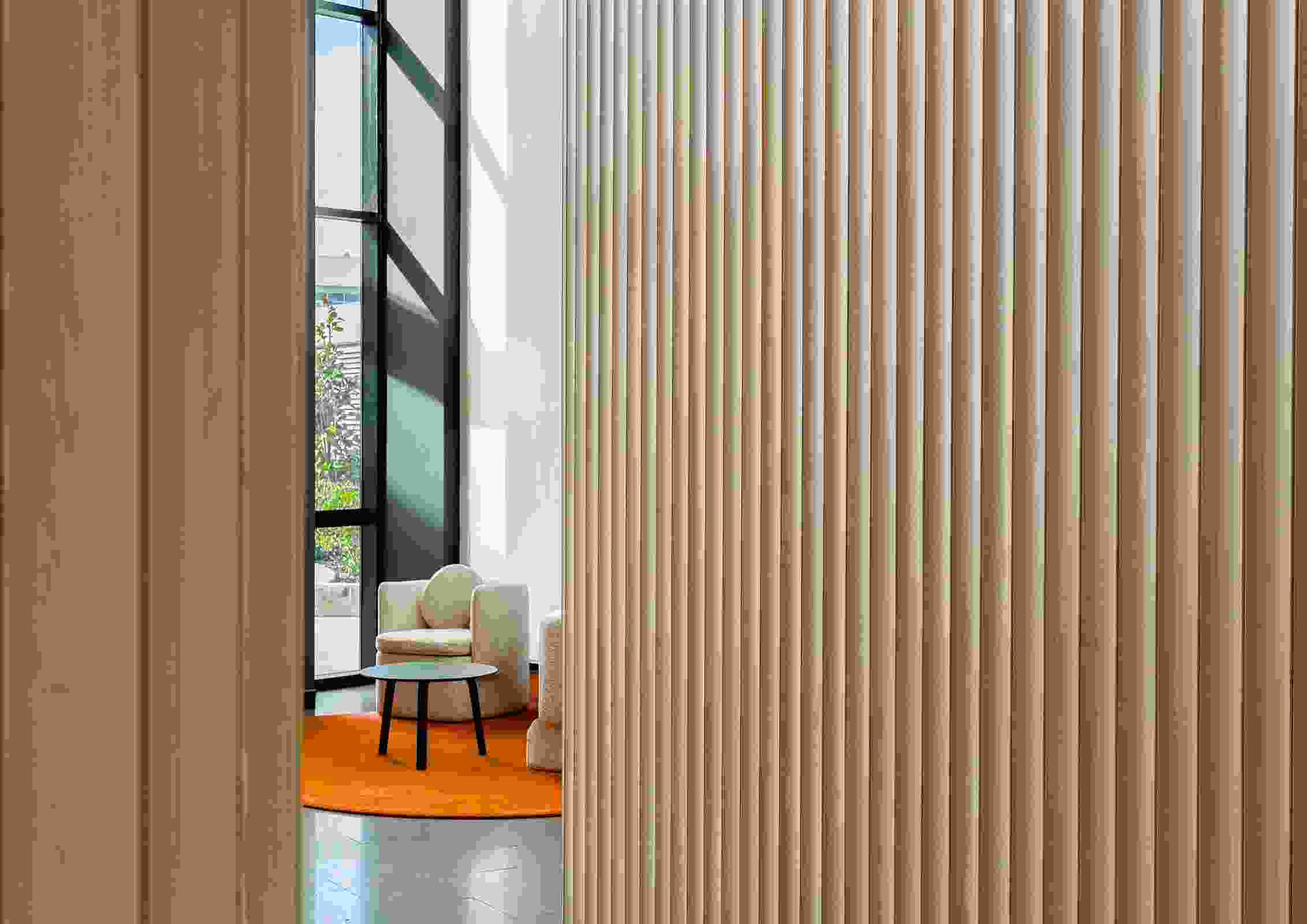 The Modulo interior linings range from Screenwood | ArchitectureAu