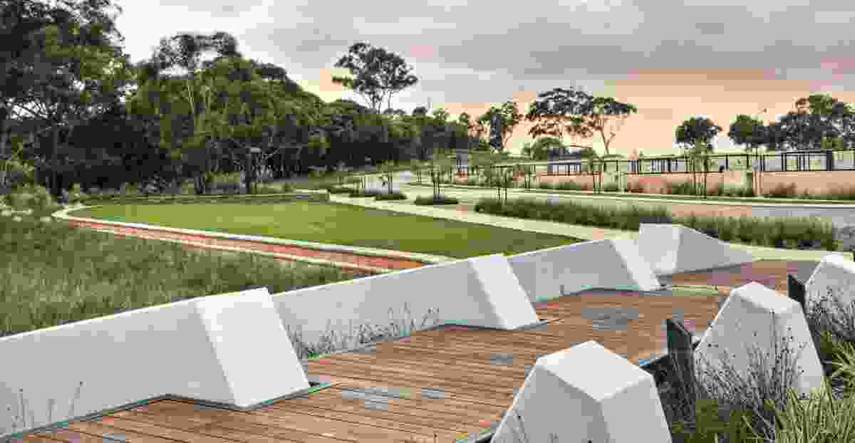 The circulation between built form and rehabilitated landscape frames the user’s experience.