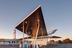 Postmodern petrol station: United Petroleum