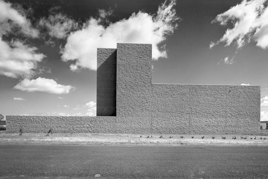 The north elevation of the former Torin factory building by Marcel Breuer, 1976.