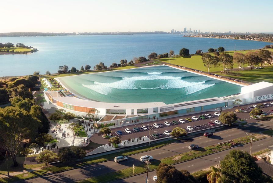 Proposal for Urbnsurf Perth by MJA Studio and Wave Park Group.