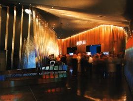 The ACCA foyer on opening night.