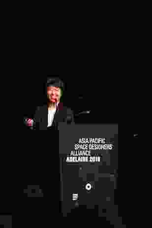 Speaker Momoyo Kaijima of Atelier Bow Wow presents at APSDA 2016. 