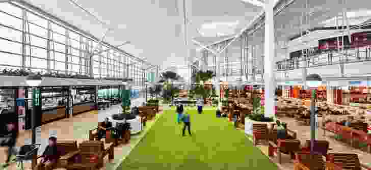 The commercial space upgrade at the Brisbane Airport international terminal by Richards and Spence in collaboration with Arkhefield.