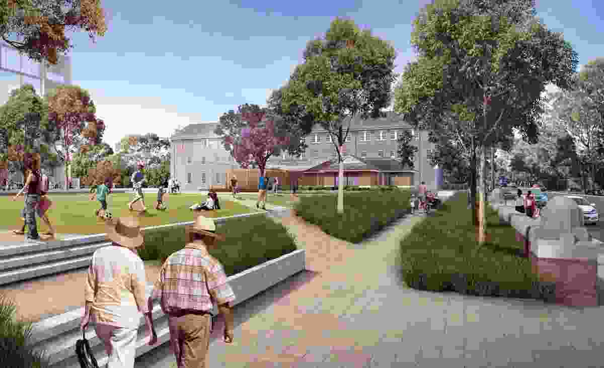 The proposed Matron Ruby Grant Park and former pathology building.
