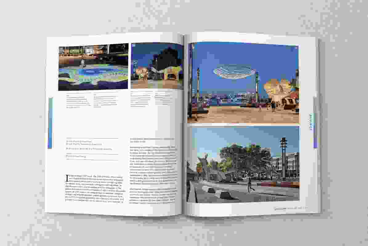 A spread from the August 2020 issue of Landscape Architecture Australia