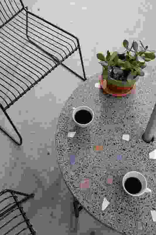 Waste Terrazzo by Five Mile Radius, originally created as a concrete side table, can now be ordered as a custom slab.